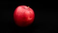 An apple on a black isolated background