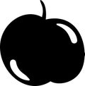 Apple black thanksgiving day natural bio food silhouette