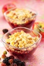 Apple and blackberry crumble