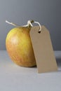 Apple with blank label Royalty Free Stock Photo