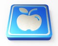 Apple blue button 3D