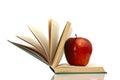 Apple on a book Royalty Free Stock Photo