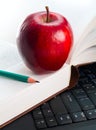 Apple and book Royalty Free Stock Photo