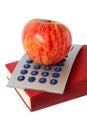 Apple Book and Calculator Royalty Free Stock Photo