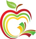apple book logo Royalty Free Stock Photo