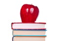 Apple on the Books Royalty Free Stock Photo