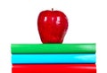 Apple on the Books Royalty Free Stock Photo