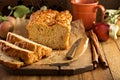 Apple bread rustic style Royalty Free Stock Photo