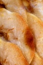Apple cake macro detail, cut slice pie Royalty Free Stock Photo