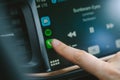 Apple CarPlay in Hyundai Ioniq Electric car Royalty Free Stock Photo