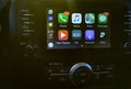 Apple CarPlay on screen of Kia Soul car dashboard