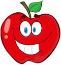 Apple Cartoon Mascot Character