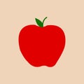 Apple in cartoon style,