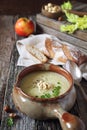 Apple celery cream soup