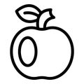 Apple chemistry icon outline vector. Research lab