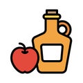 Apple cider icon, Thanksgiving related vector