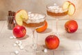 Apple cider marshmallow cocktail Royalty Free Stock Photo