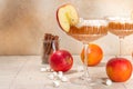 Apple cider marshmallow cocktail Royalty Free Stock Photo