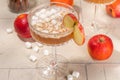 Apple cider marshmallow cocktail Royalty Free Stock Photo