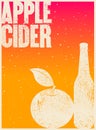 Apple Cider typographical vintage grunge style poster. Retro vector illustration.