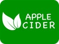 Apple cider vector logo or icon, green Apple cider logo