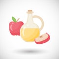 Apple cider vinegar flat icon