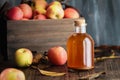 Apple Cider Vinegar with Fresh Apples Royalty Free Stock Photo