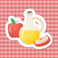 Apple cider vinegar vector flat icon