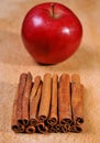 Apple with cinnamon Royalty Free Stock Photo