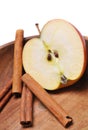 Apple with cinnamon Royalty Free Stock Photo