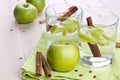 Apple and cinnamon drinks Royalty Free Stock Photo