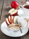 Apple-cinnamon oatmeal