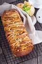 Apple cinnamon pull-apart bread Royalty Free Stock Photo