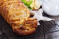 Apple cinnamon pull-apart bread Royalty Free Stock Photo
