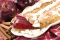 Apple Cinnamon Streusel Coffee Cake with Icing Royalty Free Stock Photo