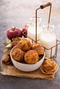 Apple cinnamon streusel muffins Royalty Free Stock Photo