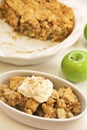 Apple Cobbler Crisp whipped cream cinnamon Royalty Free Stock Photo