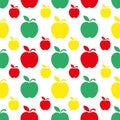 Apple colorful seamless pattern Royalty Free Stock Photo