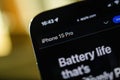 Apple.com Highlights iPhone 15 PRO: Tilt-Shift Focus on Advanced Features