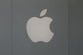 Apple Company Logo with grey dark background