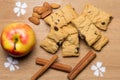 Apple cookies with raisins Royalty Free Stock Photo