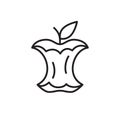 Apple core linear icon