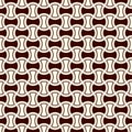 Apple core quilts texture. Bow tie motif. Seamless surface pattern design with interlocking axehead figures