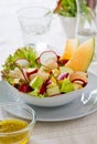 Apple,corn and melon salad Royalty Free Stock Photo