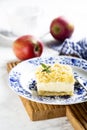 Apple and cottage cheese pie Royalty Free Stock Photo