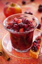 Apple and cranberry chutney Royalty Free Stock Photo