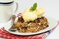 Apple Crisp and Ice Cream