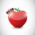 Apple and a crown illustration design