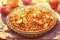 Apple Crumble illustration - made with Generative AI tools