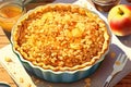 Apple Crumble illustration - made with Generative AI tools